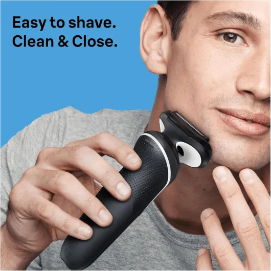 Series 5 Electric Shaver With Beard Trimmer, Body Groomer & Charging Stand, Wet & Dry, 100% Waterproof, UK 2 Pin Plug, 50-W4650cs, White Razor