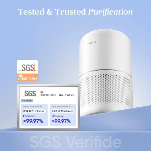 Air Purifier for Bedroom Home, 80m², CADR 187 m³/h, Ultra Efficient HEPA and Quiet for Several Needs like Pet/Toxin/Mould, Removes 99.97% Pollen/Dust/Odour, Core 300, White Pure White