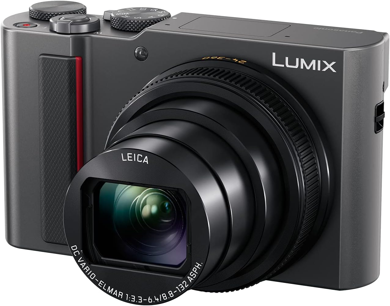 DC-TZ202DEGS Travel Zoom Camera (1 Inch Sensor, 15x Optical Zoom, Leica Lens, Viewfinder, 4K, Silver) silver Successor with new high-resolution monitor