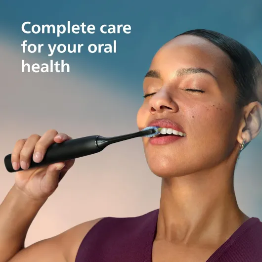 Sonicare DiamondClean 9000 Electric Toothbrush, Sonic Toothbrush with App, Pressure Sensor, 4 Brushing Modes, 3 Intensity Levels, Charging Glass, Black & Rosegold, Dual Pack, Model HX9914/57 Sonicare 9000, Black/Rosegold