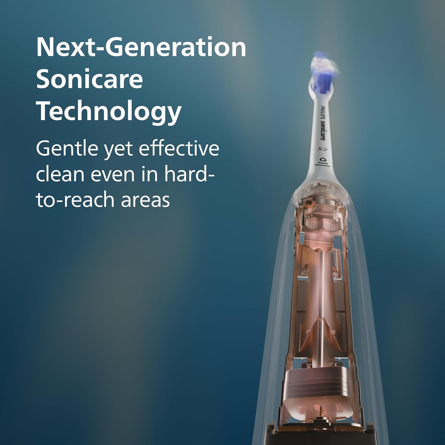 Sonicare 7100 Electric Toothbrush, Sonic Toothbrush with App, 4 Brushing Modes and 3 Intensity Levels, Pressure Alert, EasyStart, SmarTimer, Navy Blue, Model HX7423/01 [New Technology] Sonicare 7100, Navy, 2 Brush Heads
