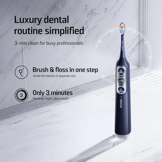NEOS II – Sonic Electric Toothbrush & Cordless Water Flosser for Adults, Portable Oral Irrigator, Up to 100% Plaque Removal, Travel-Friendly, Dark Violet