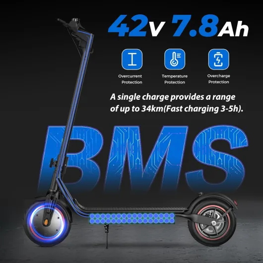 Electric Scooter, 34-45KM Range 500W Motor 8.5-9.3" Pneumatic Tires Fast Electric Scooter for Adults with APP Control,3-4 Speed Modes,Foldable E Scooter W5 with Inner Tire