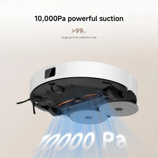 H50 Robot Vacuum with Mop Function and Lifting Mop, 10,000 Pa Suction Power, Dual Anti-Tangle System, Self-Cleaning Mop and Station, Automatic Emptying, LDS Navigation, App and Voice Control