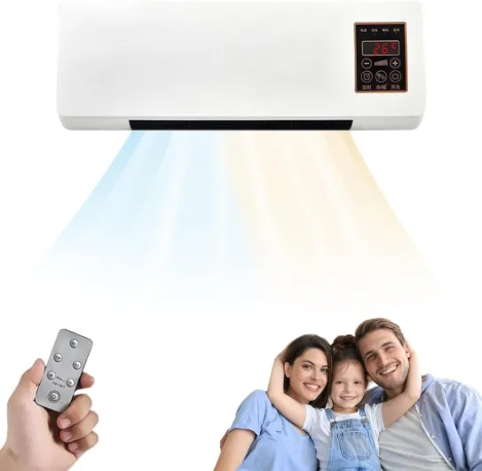 Portable Air Conditioner, 3 in 1 Cooling Fan & Bladeless Wall Mount AC, Ultra Quiet Design, Easy Install for Bedroom & Home Office with Remote Control Split System
