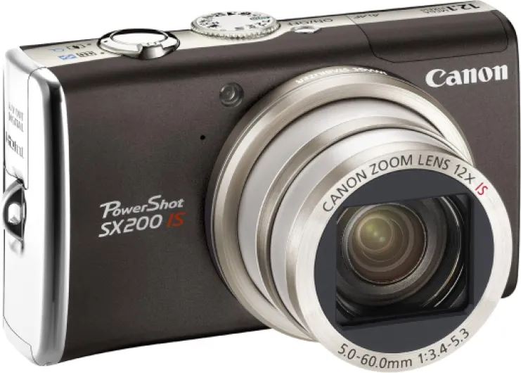 Canon PowerShot SX200 IS Digital Camera - Black (12.1 MP, 12x Optical Zoom) 3.0 inch LCD (Renewed)