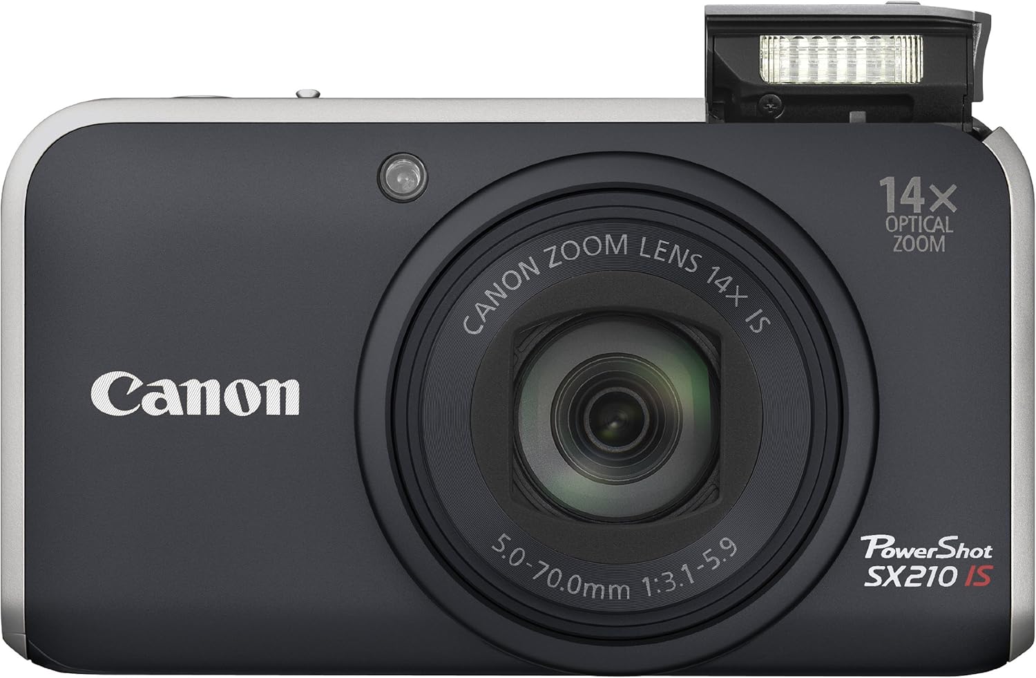 Canon PowerShot SX210 IS Digital Camera - Black (14.1 MP, 14x Optical Zoom) 3.0 Inch PureColor LCD (Renewed)