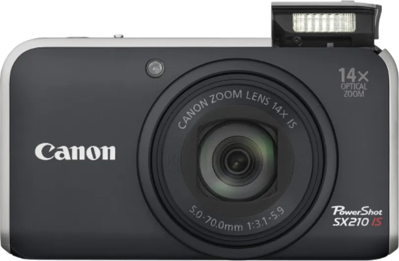 Canon PowerShot SX210 IS Digital Camera - Black (14.1 MP, 14x Optical Zoom) 3.0 Inch PureColor LCD (Renewed)
