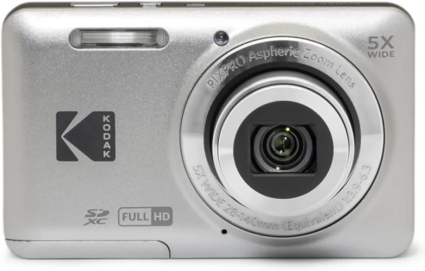 PIXPRO FZ55-GRY Digital Camera with 16MP CMOS Sensor, 5x Optical Zoom, 28mm Wide Angle, 1080P Full HD Video, 2.7 Inch LCD Vlogging Camera, Grey darkgray