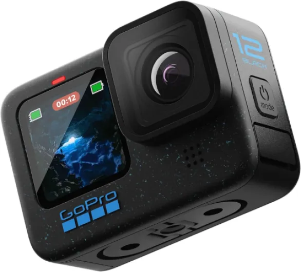 HERO12 Black - Waterproof Action Camera with 5.3K60 Ultra HD Video, 27MP Photos, HDR, 1/1.9" Image Sensor, Live Streaming, Webcam, Stabilization H12 Black