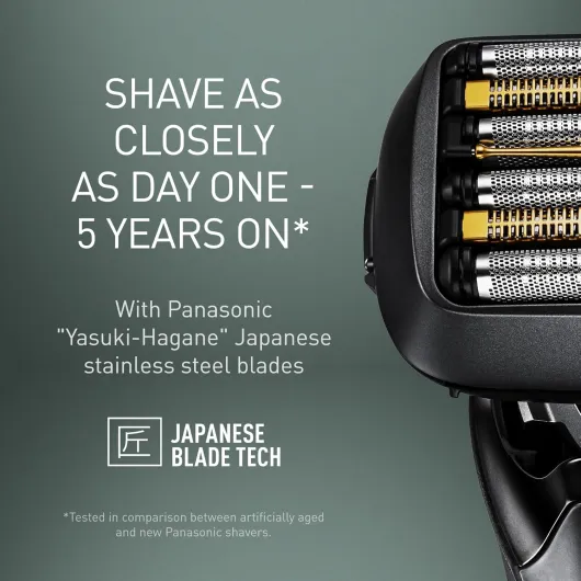 Series 900+ ES-LS9A Wet and Dry 6-Blade Electric Shaver for Men - Responsive Beard Sensor, Precise Clean Shaving with Cleaning & Charging Stand Cleaning stand 6 blade