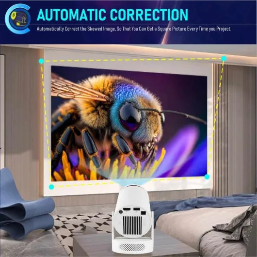 HY300 ultra 2026 - 1080P Full HD WiFi Projector with Android 11.0 – 12000 Lumens Portable Home Theater & Outdoor Movie Projector - Screen Mirroring for iOS/Android - Gaming & HDMI Compatible