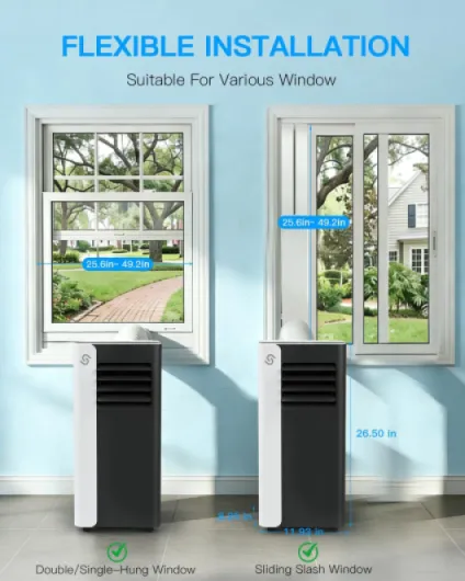 Air Conditioning Unit for Home Bedroom Office - Portable Air Conditioner 7000 BTU 4-in-1 AC with Cooling Dehumidifier Fan & Quiet Sleep Modes for Room up to 220 Sq.ft (20 m²)