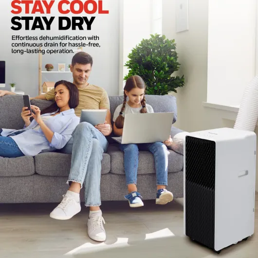 9000 BTU Air Conditioner & 24L/day Dehumidifier, 3 in 1 Portable Air conditioning Unit With Cooling, Dehumidification and Fan only mode (9000 BTU)
