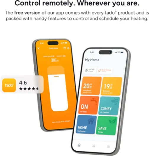 Smart Thermostat X – Add-on as Wired Room Thermostat, Heating Control via App & Smart Speaker (Alexa, Siri, Google Assistant), DIY Installation X 1x Add-on Wired Smart Thermostat