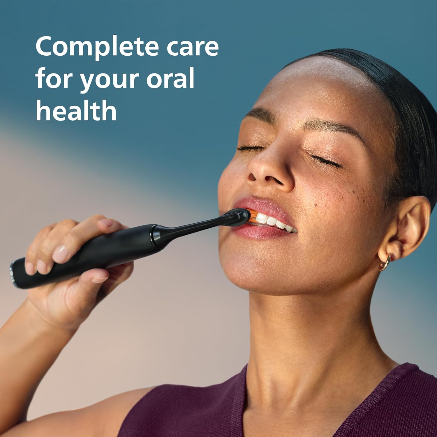 Sonicare DiamondClean Smart 9400 Electric Toothbrush, Sonic Toothbrush with App, Pressure Sensor, Brush Head Detection, 4 Brushing Modes and 3 Intensity Levels, Black, Model HX9917/89 Sonicare 9400, Black, 2 Brush Heads