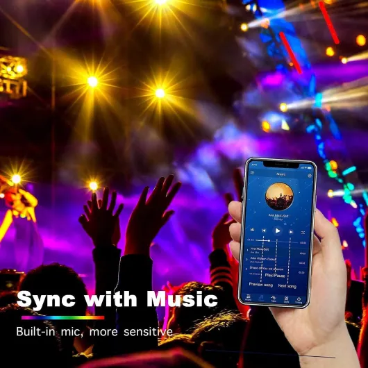 15m led Strip Lights for Bedroom with Remote & App Control,Music Sync with Mic, Flexible 12v 5050 Led Color Changed Lights (7.5Mx2)