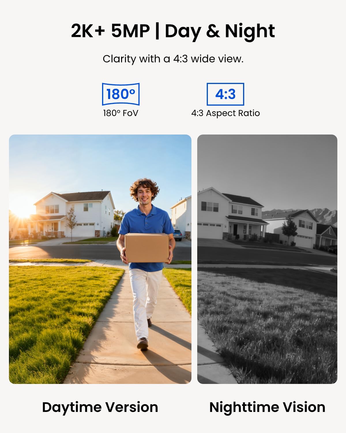 PoE Wired Security Bundle: 5MP PoE Video Doorbell with Chime + 8CH 4K NVR System with 2TB HDD and 4X 5MP Outdoor PoE Cameras, Smart Detection, 24/7 Recording