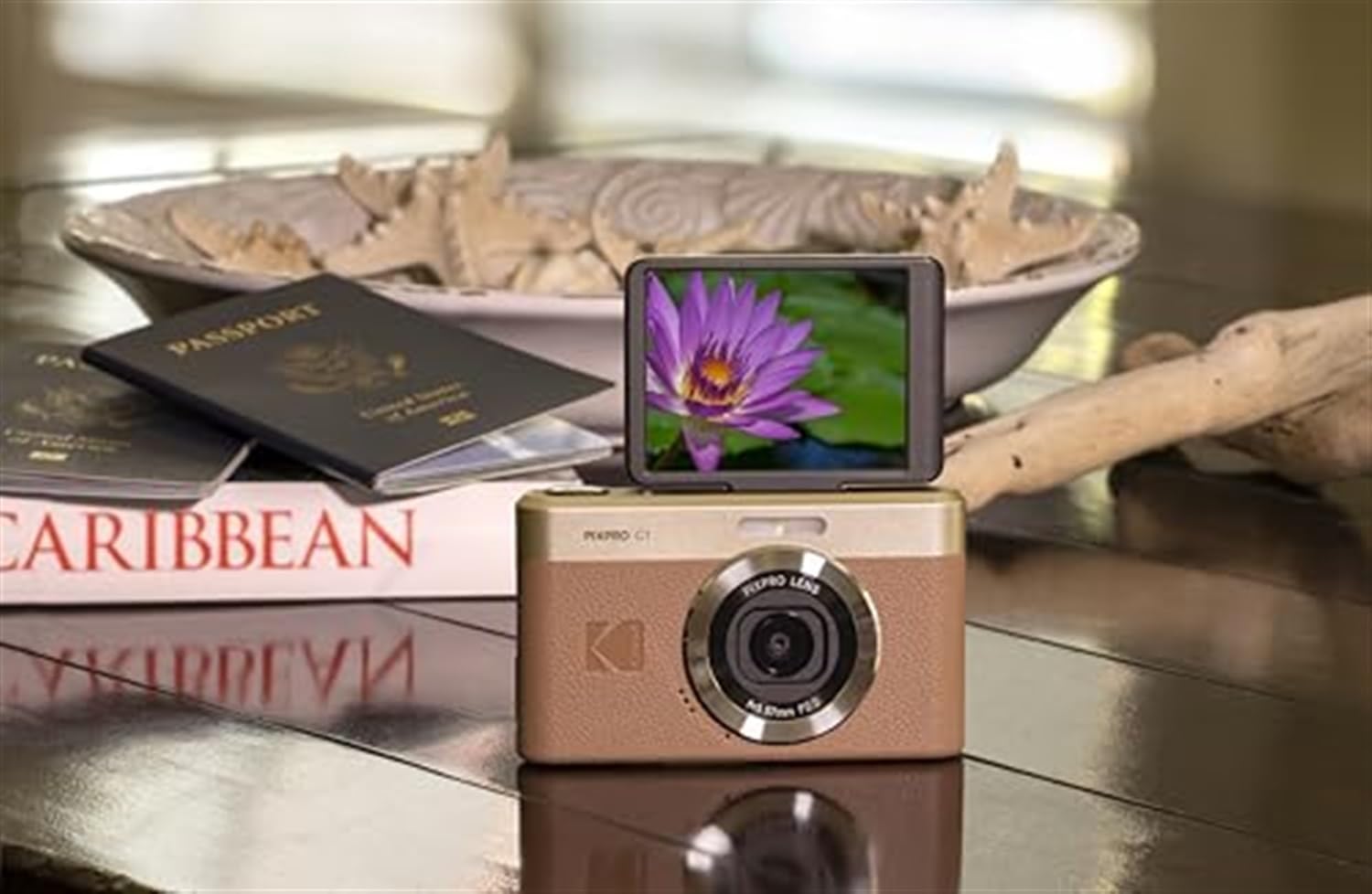Kodak Pixpro C1 – Appareil Photo Numérique Ultra-Compact - 13MP BSI CMOS, Zoom 4X, Écran LCD 2.8", Flash LED, Batterie Intégrée – Marron